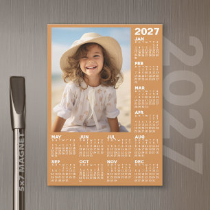Calendario 2027 con Foto - Tarjeta Magnética de Añ