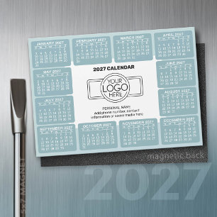Calendario 2027 con logotipo Información de contac