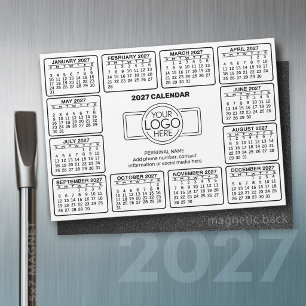 Calendario 2027 con logotipo Información de contac