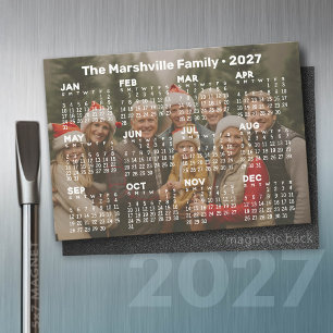 Calendario 2027 con tarjeta magnética de foto de f