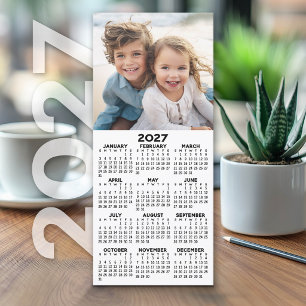 Calendario 2027 con Tarjeta Modernista Minimalista