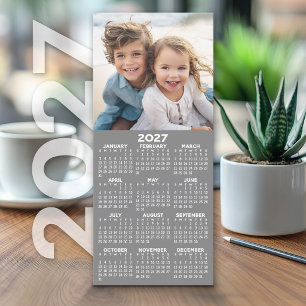 Calendario 2027 con Tarjeta Modernista Minimalista