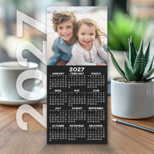 Calendario 2027 con Tarjeta Modernista Minimalista