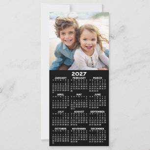 Calendario 2027 con Tarjeta Modernista Minimalista