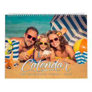 Calendario 2027 de Familia con Fotos Moderno y Ele