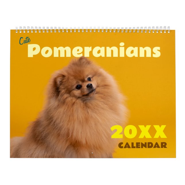 Calendario 2027 de Pomeranias Adorables Perros (Tapa)