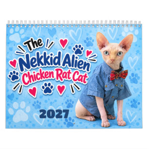 Calendario 2027 del Gato Rata Pollo Alien Nekkid