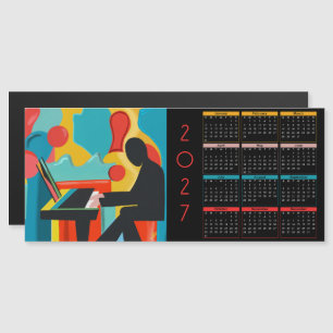 Calendario 2027 El Pianista Pintura al óleo origin