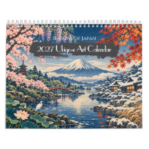2027 Estaciones de Japón Arte Ukiyo-e | 12 Vistas