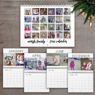 Calendario 2027 Familia Moderna 24 Foto Minimal