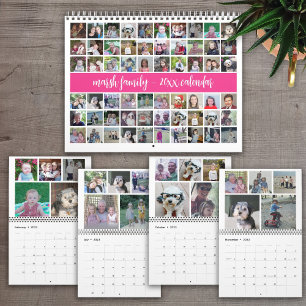 Calendario 2027 Familia Moderna 60 Foto - Rosa Brillante Pers