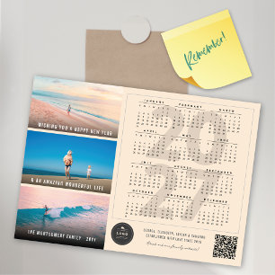 Calendario 2027 Fiesta Año Nuevo Tarjeta Magnética