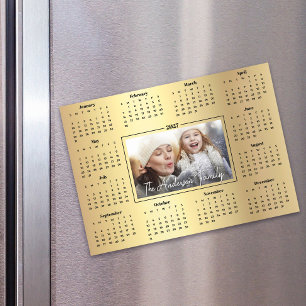Calendario 2027 Foto Familiar Personalizada Iman d