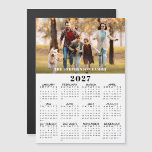 Calendario 2027 Foto Magnético Personalizado