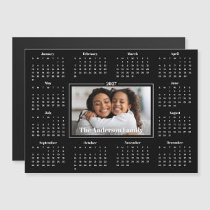 Calendario 2027 Foto Personalizada Familia Imán Ne