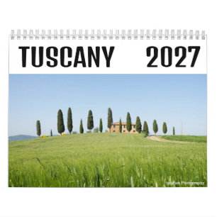 Calendario 2027 fotografía de paisajes de Toscana