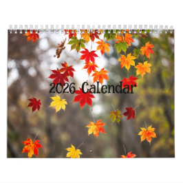 Calendario 2027 (Hojas de otoño - Creado por Grok)