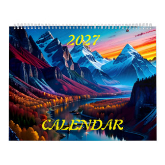 Calendario 2027 Increíble Hermoso Esplendor Paisajes Dos
