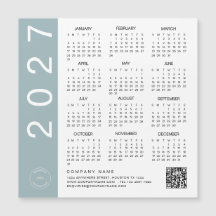 Calendario 2027 Logo de la empresa con borde azul