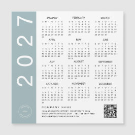 Calendario 2027 Logo de la empresa con borde azul 