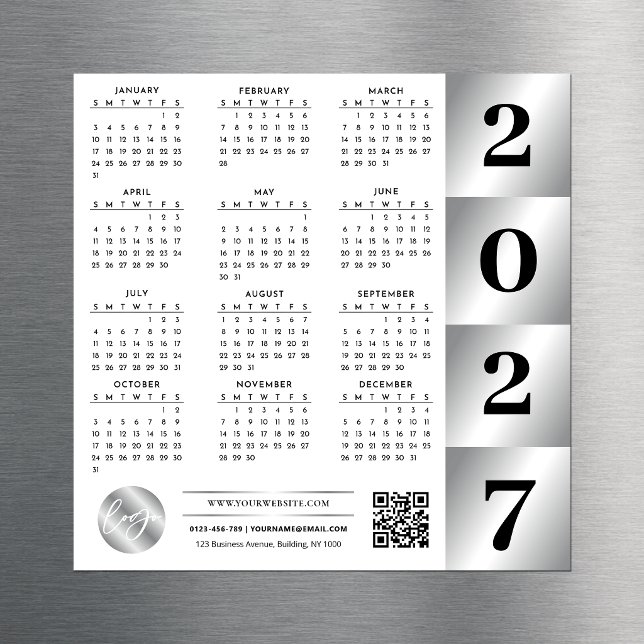 Calendario 2027 Logo Empresarial Código QR Cromo P (Subido por el creador)