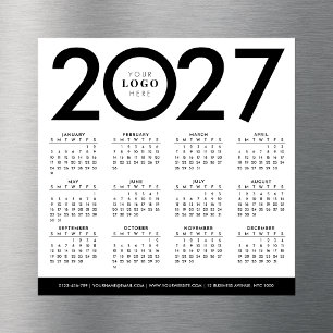 Calendario 2027 Logo Empresarial Minimalista Moder