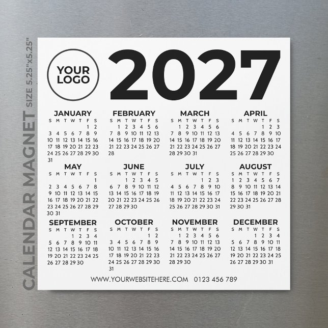 Calendario 2027 Logotipo Empresarial Básico Simple (Subido por el creador)