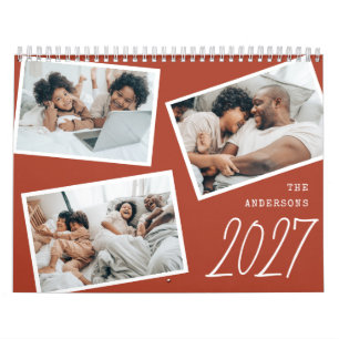 Calendario 2027 Moderno Minimalista Collage de Fotos de Terra