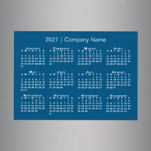 Calendario 2027 Nombre de la empresa Blue Magnet