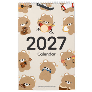 Calendario 2027 Oso Músico