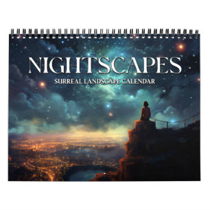 Calendario 2027 Paisajes Nocturnos 4 Arte de Paisaje Espacial