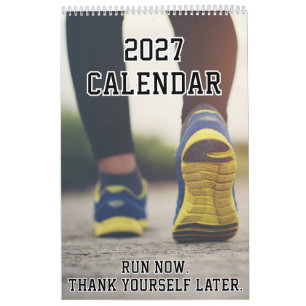 Calendario 2027 para motivación de corredora
