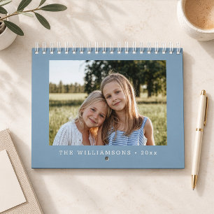 Calendario 2027 Personalizado Crea Tu Propia Foto Azul
