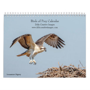 Calendario 2027 Rapaces de Norteamérica, Fotos de Aves de Pre