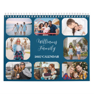 Calendario 2027 Simple Modern Personalizado 21 Fotos Familia