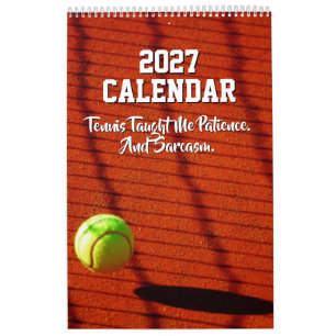 Calendario 2027 Tenis Frases Divertidas Motivadora