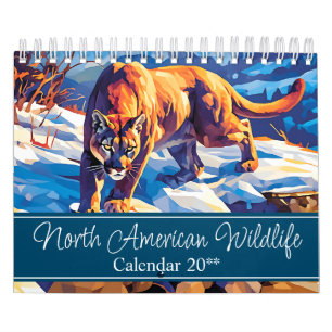 Calendario 2027 Vida Silvestre Norteamericana Dos Páginas Peq