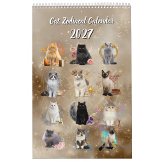 Calendario 2027 Zodiac Cats Calendar – Astrology Cats & Celes