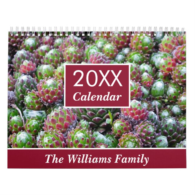 Calendario 20XX Suculents Amantes del Jardín Personalizado Me (Tapa)