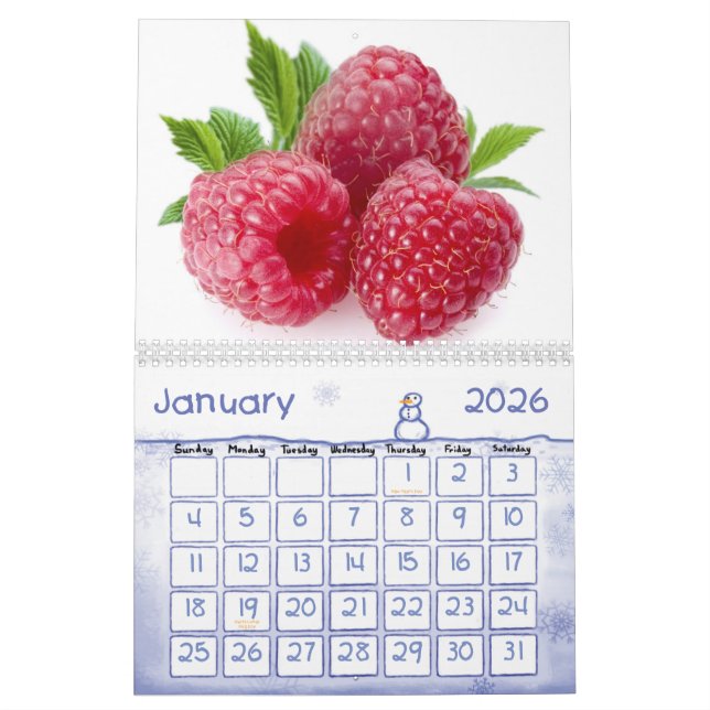 Calendario 23 de la fruta y de la comida (Jan 2026)