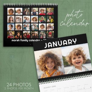 Calendario 24 Fotos - 2 Por Mes Familia Moderna