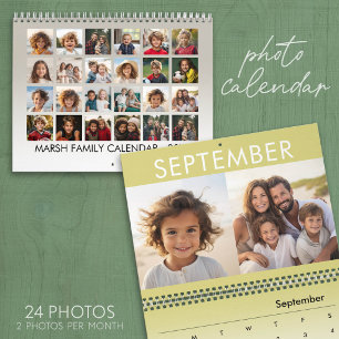 Calendario 24 Fotos - 2 Por Mes Familia Moderna