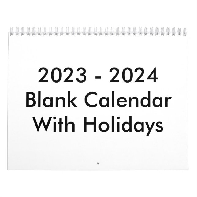 Calendario 24 Meses En Blanco 2023 - 2024 Con Vaca (Tapa)