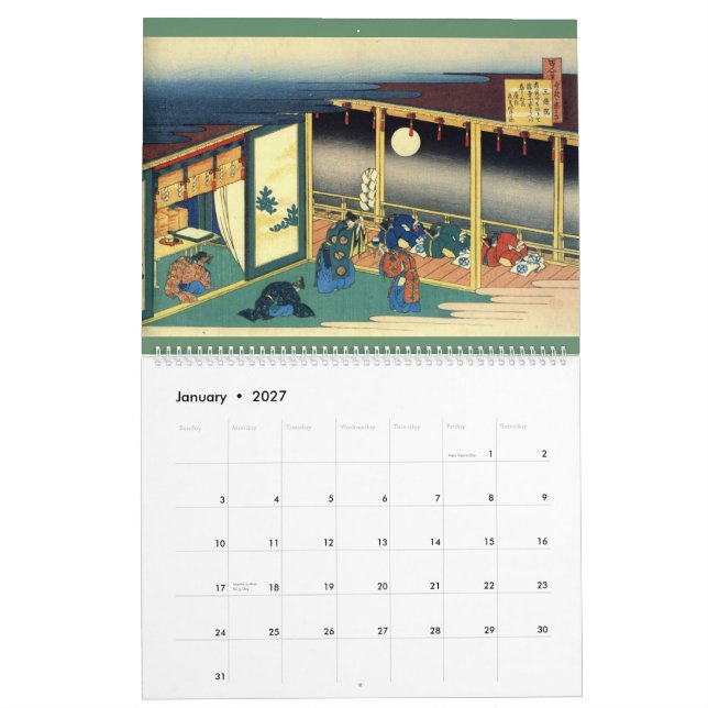 Calendario #2 de Hokusai (Jan 2027)