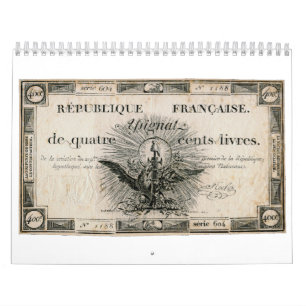 Calendario 400 Livres French Revolution Assignat Bank Note