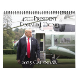 Calendario 45.º presidente Donald J Trump 2025. Foto