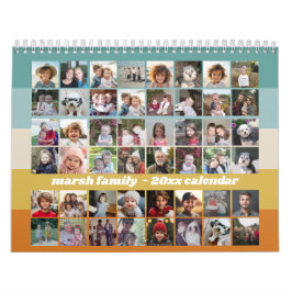 Calendario 48 Foto - Franja Colorida Retro Familia