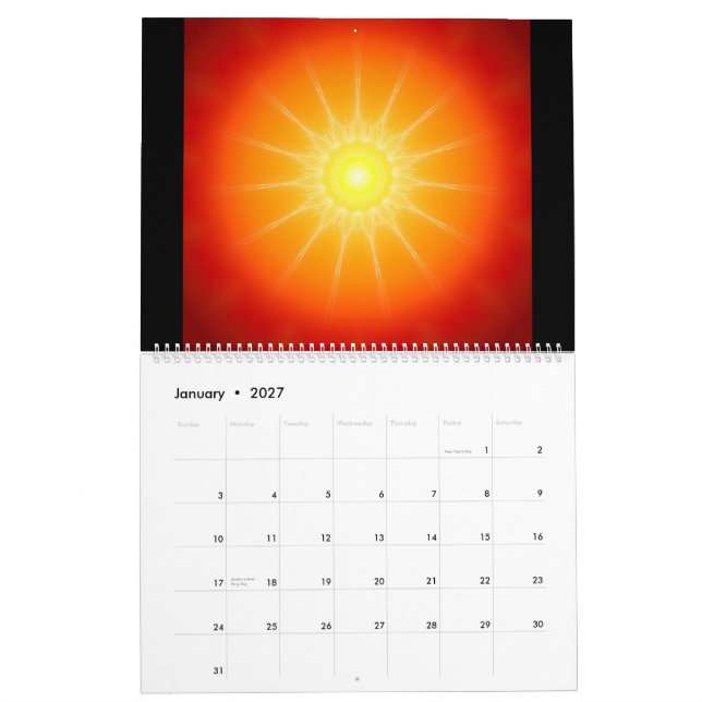 Calendario 48 Mandalas como ligante de anillo (Jan 2027)