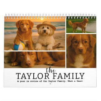 Calendario 56 Photo Collage Month By Month Personalized