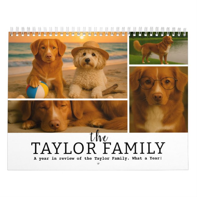 Calendario 56 Photo Collage Month By Month Personalized (Tapa)